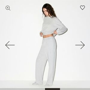 SKIMS Boyfriend Loose Pant Light Heather Gray XS